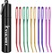 10Pcs Yarn Darning Tapestry Needle,Large Big Eye Weaving Needle Bent Needles with Aluminum Storage Tube
